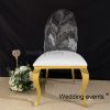 Wedding dining chair acrylic backrest with led