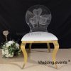 Wedding stainless steel chair led light up clear acrylic
