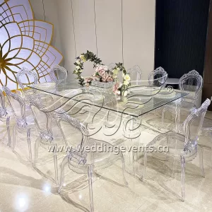 Glass Rectangle Dining Table