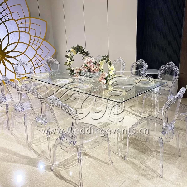 Glass Rectangle Dining Table