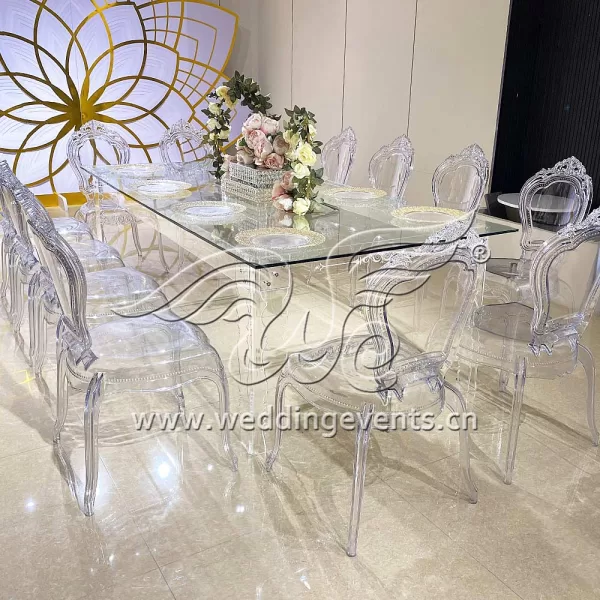 Glass Rectangle Dining Table