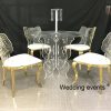Acrylic event dining tables modern butterfly base