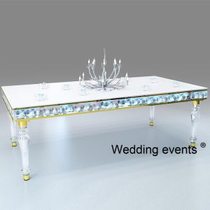 Led acrylic dining table