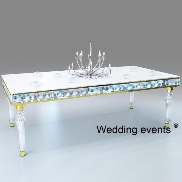 Led acrylic dining table