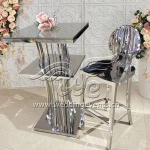 silver cocktail table set