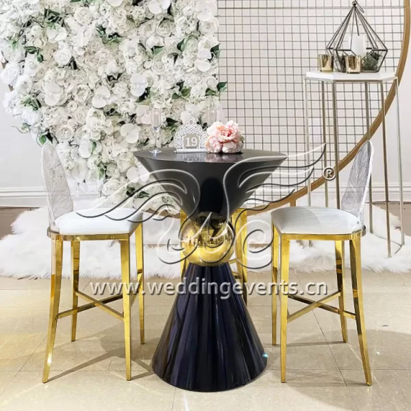 black cocktail table