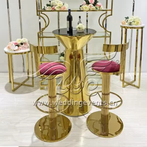 Gold Round Cocktail Table