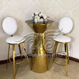 Gold Round Cocktail Table