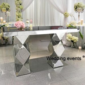 silver cocktail table