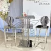 Bar High Stools Silver Stainless Steel Metal