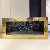 Black Counter Bar Table Modern Gold