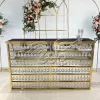 Bar Height Counter with Hanging Crystal Gold