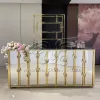 Counter Bar Table Unique Gold Mirror Top