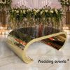 Country wedding cake table luxury golden