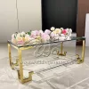 Glass Cake Table Hire Stainless Steel Tea Table