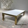 Wedding cake tables ideas gold metal legs white mdf top