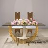 Glass cake table semi circle base shape wedding