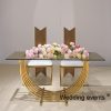 Glass cake table semi circle base shape wedding