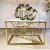 Cake Table Wedding Dining Furniture MDF Top Gold