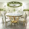 Glass Dining Table 68 Inch Round Metal