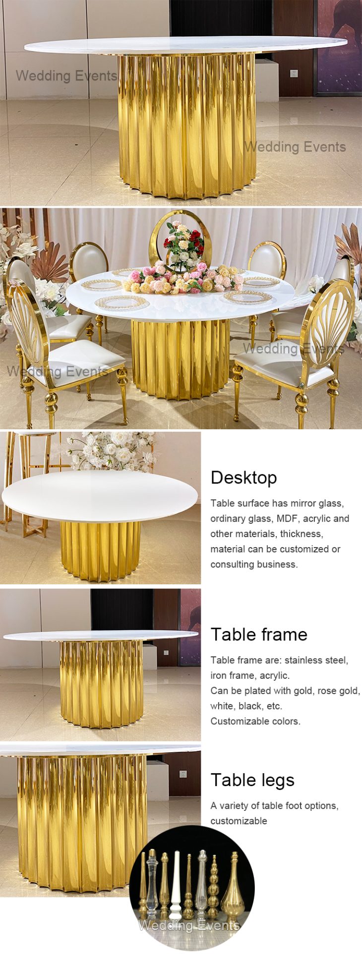 Round dining table