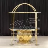 Luxury Wedding Table Restaurant Mirror Glass Top