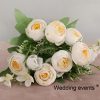 Artificial Fake Flowers Decoration Wedding White Roses