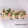 Silk flowers wedding road guide artificial flora row