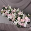 Faux flowers romantic wedding stage decor flower row