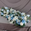 Faux flower blue series flower row wedding