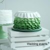 Fake cake for wedding birth 4/6 inch clay green skirt