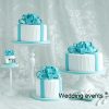 Fake wedding cake birth sky blue skirt design
