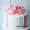 Fake cake rental pink gift binding design