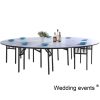 Folding tables 8 ft round PVC
