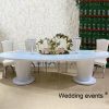 Oval wedding table Modern 2 leg white