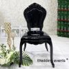 Sweetheart chair for wedding black acrylic plastic