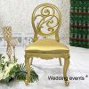 Gold wedding dining chair luxury royal
