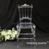 Wedding chairs chiavari crystal plastic acrylic resin