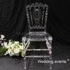 King louis chair wedding stackable acrylic transparent