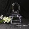 Plastic chair for wedding clear hollow back