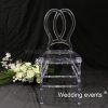 Stackable wedding chair plastic acrylic banquet party