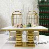 Table rentals for wedding white glass top