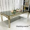 Wedding dinner table hotel mirror glass