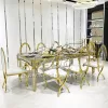 Wedding Dinner Table Hotel Mirror Glass