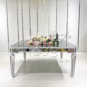 Silver And White Wedding Tables