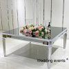 Silver and white wedding tables restaurant dining