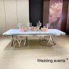 Silver wedding table event stainless steel luxury furniture