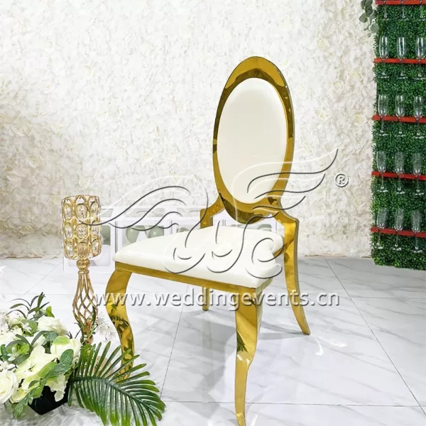 Throne Chair For Wedding Oval Fancy Pattern Backrest