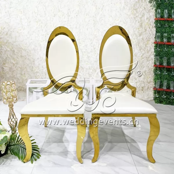 Throne Chair For Wedding Oval Fancy Pattern Backrest