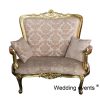 Wedding sofa hire couple set wooden king throne chair